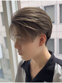 バレイヤージュセンターパート刈り上げマッシュ