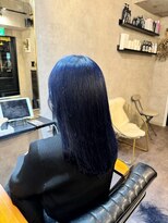 ルモ(Lumo)&nbsp;【KATSUYA】ネイビーブルー×ロング×レイヤー