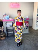 中学生ゆかた着付け&ヘアセット