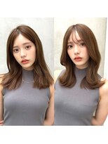 ミラリー トウキョウ(Mirareee Tokyo)&nbsp;20代30代40代◎前髪パーマグレーベージュレイヤーロング黒髪