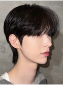 韓国シースルーマッシュミニウルフ韓国マッシュダウンパーマ