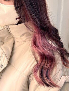 ウーロス(uros.) 【SENA】インナーカラー ピンクブラウン ピンクベージュ