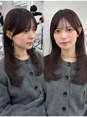 前髪顔まわり韓国ヘアレイヤーカットサイドバンク2wayバンク韓国