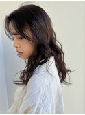 デジタルパーマ ブルーブラック イメチェン 垢抜けヘア
