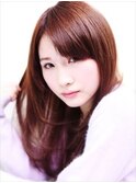 ツヤカラー＆ツヤストレートでキレイに可愛く