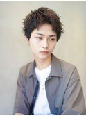 黒髪スパイキーショートアップバンクスーツ社会人20代30代