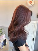 【ブリーチなし】季節感のある赤髪に