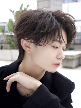 エデアンホンテン メンズサロン(EDEAN 本店 （旧：EDEAN 上通）) フェザーショート刈り上げセンターパートラウンドマッシュ