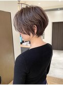 30代40代50代ショート白髪ぼかし銀座くびれ　松