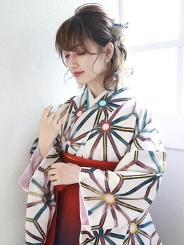 ネオリーブノース 中板橋店(Neolive north)の写真/【卒業式袴着付け+ヘアセット¥14300】プロの袴着付けと華やかヘアセット☆お電話またはLINEにてご予約を♪