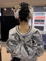 シクネ 新潟駅 万代(SHICUNE)&nbsp;【新潟/万代】成人式ヘア　アップヘア　シニョン　お団子ヘア