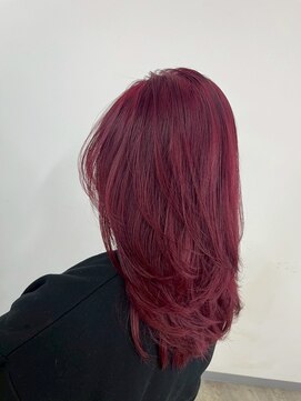 リシャルム 新保店(Re charme) 【深みカラー】ワインレッドの大人ミディ