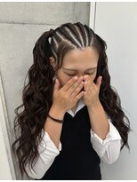 スタジオカラー(Studio Color) コーンロウ10本×ツインテール