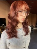  &nbsp;&nbsp;&nbsp;ブリーチでつくる、柔らかなコーラルオレンジカラー