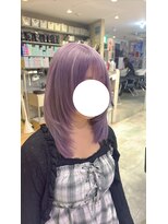 トーキョー オタクヘアー(TOKYO OTAKU HAIR) レイヤーカット/ケアブリーチ/ラベンダーカラー