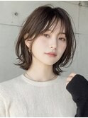 【ブルベ夏20代】透明感グレージュくびれボブ