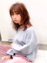 カシェ マエノヘタ(Cashe'e MAENOHETA)&nbsp;重ためのやわらかボブ×ふんわりくせ感パーマ