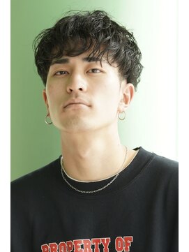 にもう 女将が提案するニュアンスパーマセンターパート韓国マッシュ