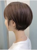 美髪にオトナかわいいホワイトグレージュネビージュショートボブ