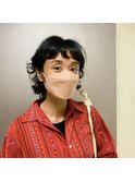 ウルフ×外国人風パーマ