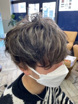 ヌーボヘアー(Nubo Hair) メンズツーブロック×ブリーチメッシュカラー