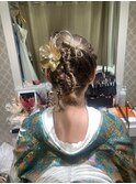 和装ポニーアレンジ