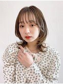 ショートウルフ_チェリーブラウンフェミニンロング_9133