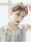 大人ガーリーシースルーショートヘア