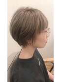 ブロンドシルバー×ショート