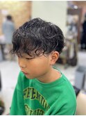 お洒落キッズ☆ゆるめスパイラルパーマ☆　　<理容室>/メンズ/