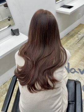 ネイビー(Navy) 暖色系カラー《ピンクモンブラン》