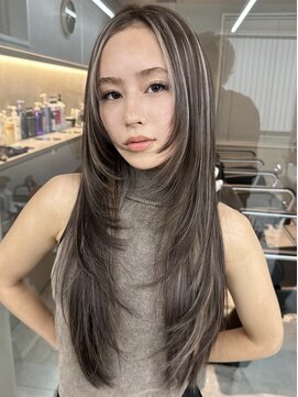 サイン 渋谷(SIGN) ザクザクレイヤーカット巻き方簡単ミディアムロング韓国表参道