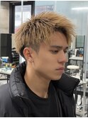 ソフトツイスト短髪パーマ/メンズ/刈り上げ/眉毛/ツイスト