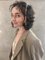 ペレ 梅田(PELE)&nbsp;ホワイトグレージュ/デジタルパーマ/チェリーブラウン