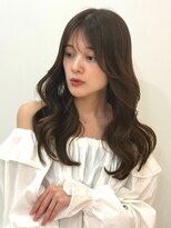 透明感カラー オリーブベージュ 韓国ヘア 20代30代 くびれヘア