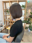 ダブルカラー/ブリーチ/ミニボブ/20代/30代/40代/ベージュカラー