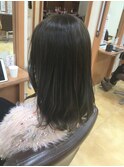 カーキベージュ＊透明感＊ミディアムレイヤー＊20代30代