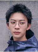スパイキーショートツイストスパイラルパーマ短髪パーマメンズ