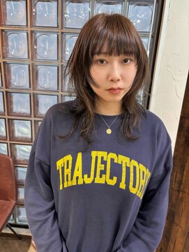 シュリット(schritt) ブリーチなしアンブレラカラーロングウルフレイヤー渋谷mutsuki