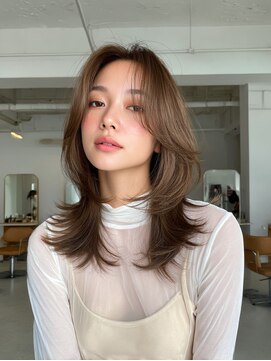 ラファンジュ ヘアー(Rohange hair) ハイレイヤーカット/韓国ヘア/くびれレイヤー/20代/30代/40代