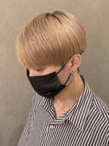 エルマーク 梅田(L-MARK)&nbsp;マッシュ/メンズ/ハイトーン/ダブルカラー/ブリーチ/眉毛