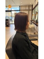 クルニエ(crenier)&nbsp;切りっぱなしボブ/ブリーチなしオリーブ