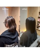 カラー&髪質改善＆ヘッドスパ専門店&nbsp;ダークグレー系カラー＋髪質改善トリートメント