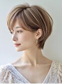 似合わせショートボブ白髪ぼかし脱白髪染め30代40代50代60代♪
