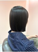 乾かすだけで収まるボブ