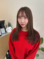メル ヨコハマ(MeL)&nbsp;黒髪ストレートロングレイヤーミディアム髪質改善ストレートヘア