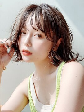 アイティー バイ アルバム 中野店(IT by ALBUM) ナチュラルボブ_イヤリングカラーラベンダーカラー_38290