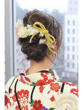 ビアージュ(Viage) #ヘアアレンジ #卒業式セット#卒業式アップ #金箔 #水引