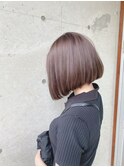 ミルクティーベージュ/ブリーチ/ダブルカラー/ボブ/ショート