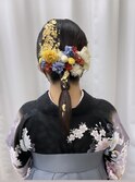 卒業式ヘアアレンジ × 金箔ヘア